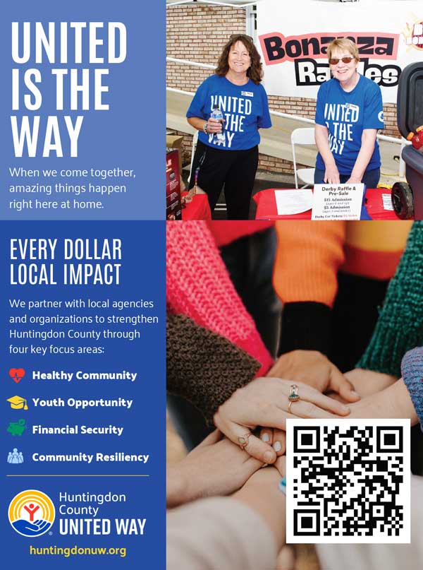 Huntingdon County United Way <center>Huntingdon County United Way | <b><a href="https://www.huntingdonuw.org/" target="_blank" rel="noopener noreferrer">CLICK HERE to view the website</a></b></center>